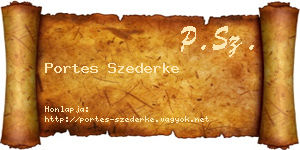 Portes Szederke névjegykártya